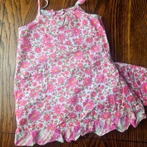 Vintage 18-24 Months Sundress and Bloomer Set Floral w/ Plaid Accents Old Navy